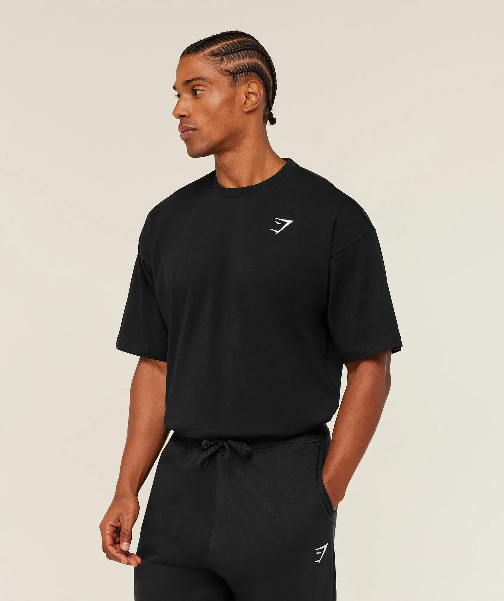 Gymshark Crest Oversized T-Shirt - GS Black
