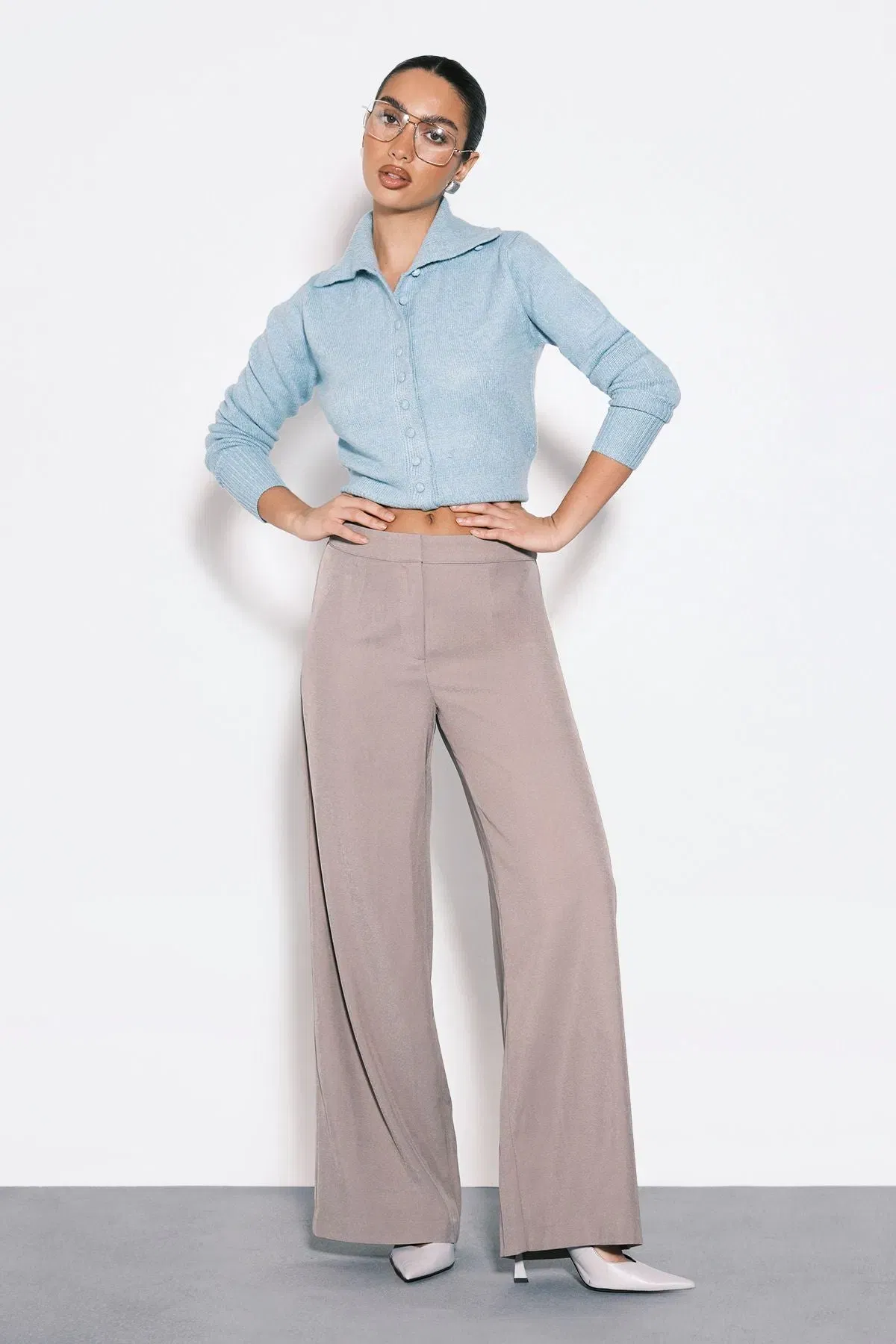 Woven Tailored Slim Straight Leg Trousers