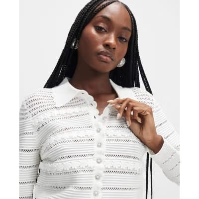 White Daisy Cardigan