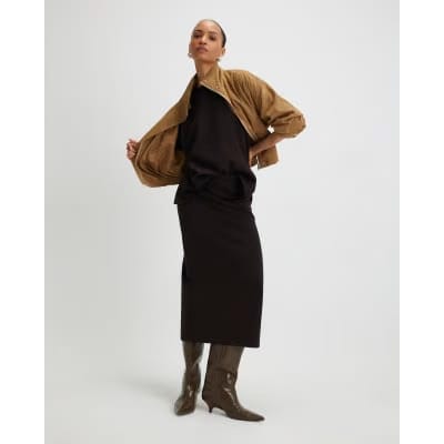 Brown Premium Short Sleeve Oversized T-shirt