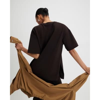 Brown Premium Short Sleeve Oversized T-shirt