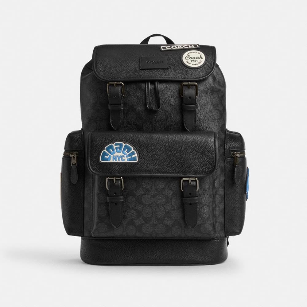 Sprint Backpack In Signature Canvas With Patches