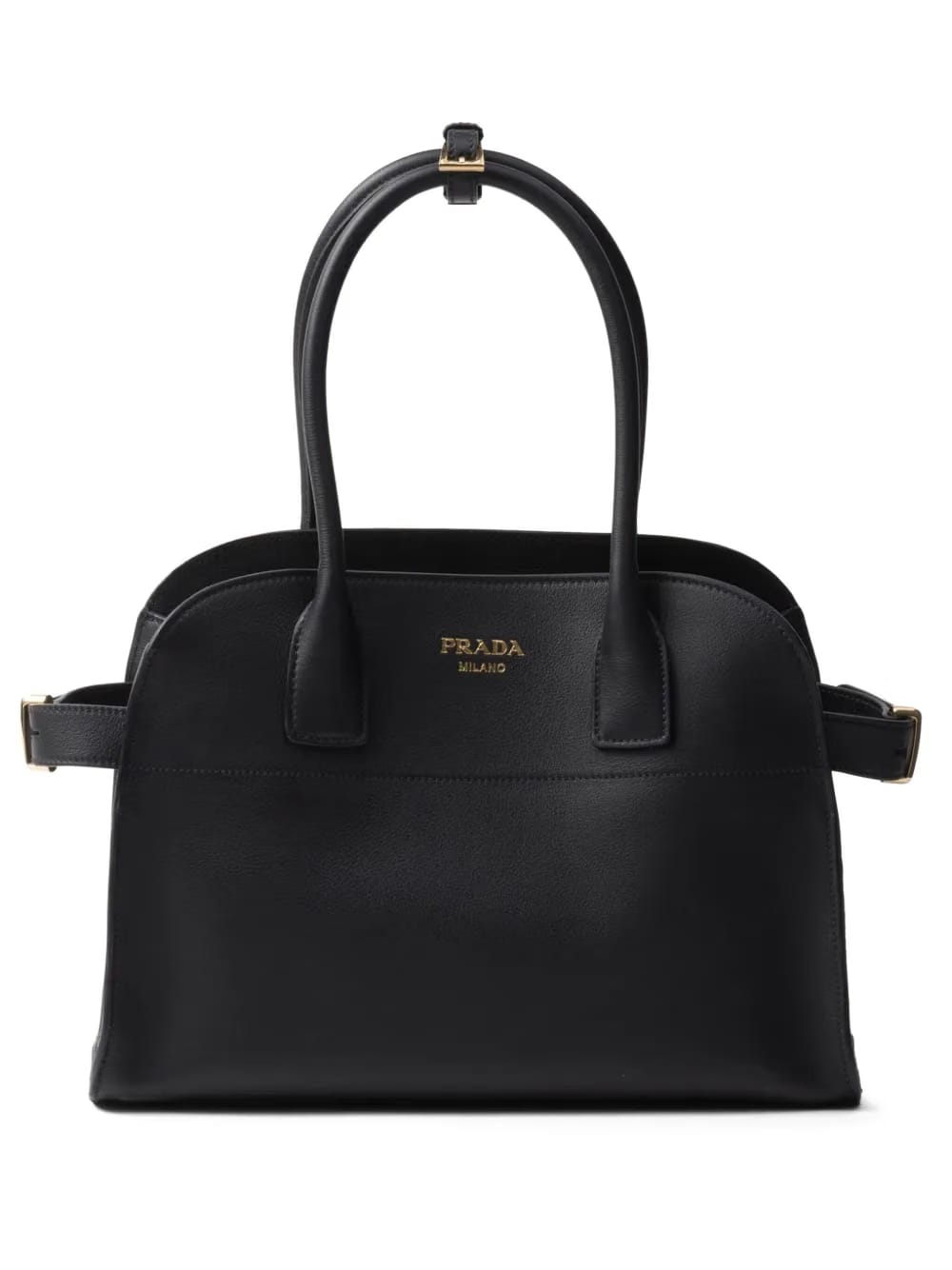 logo-lettering leather tote bag