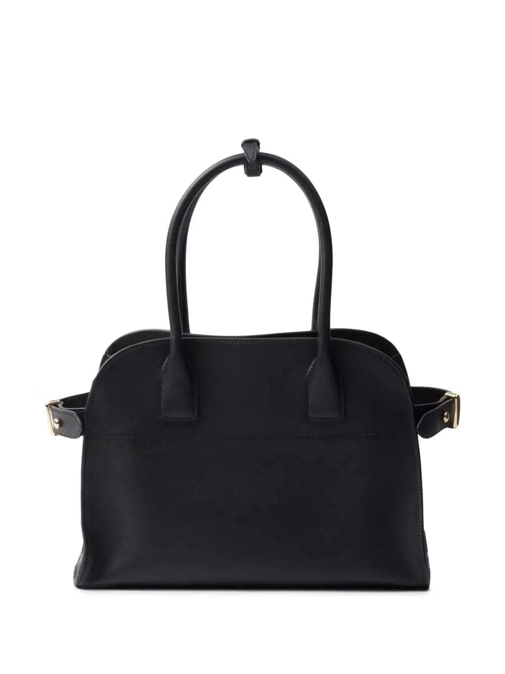 logo-lettering leather tote bag