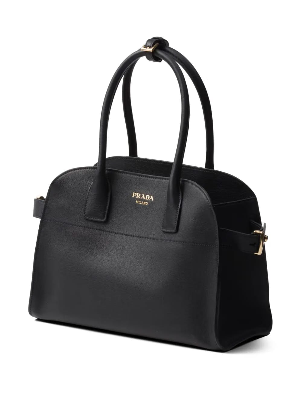 logo-lettering leather tote bag