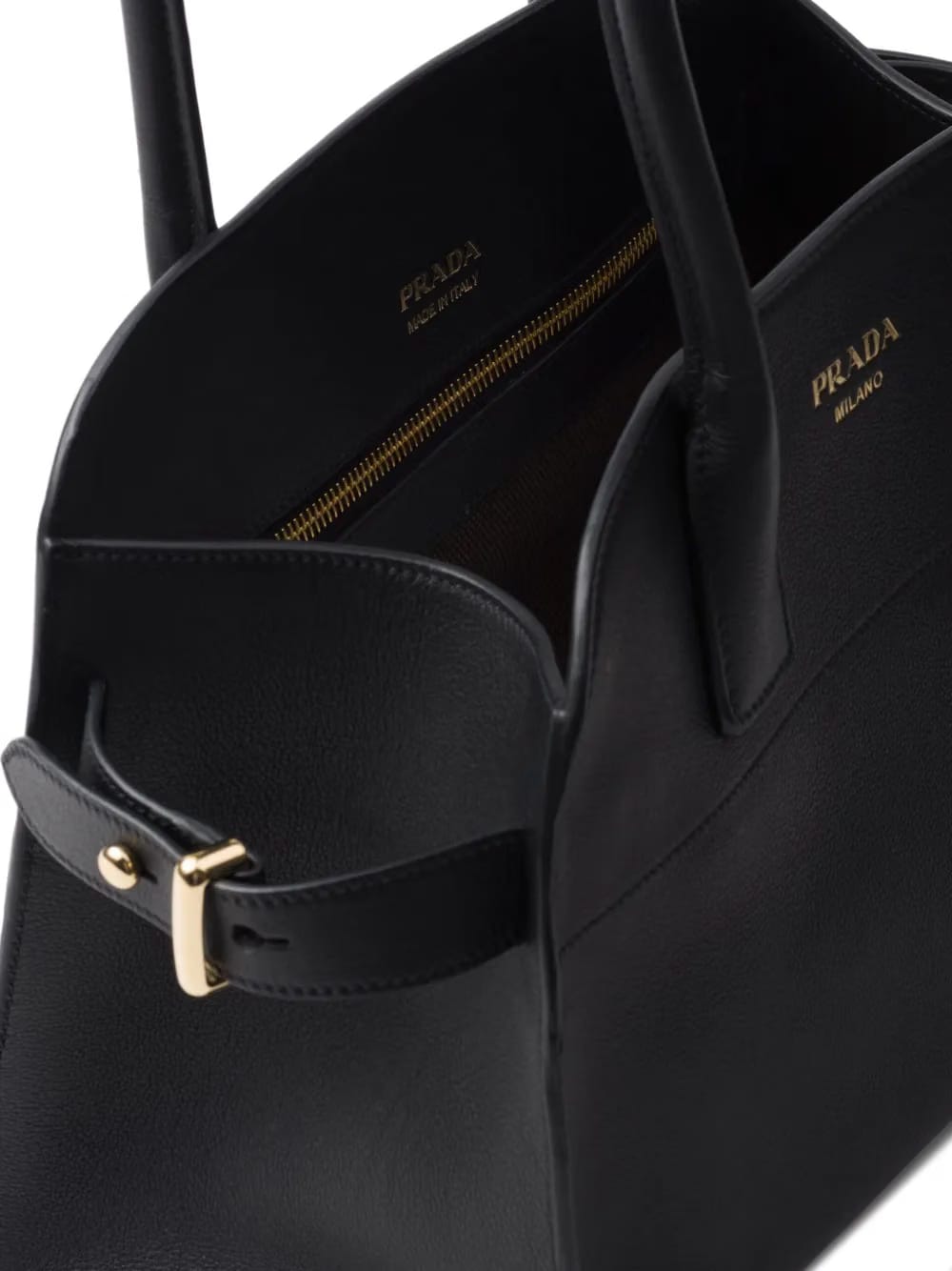 logo-lettering leather tote bag