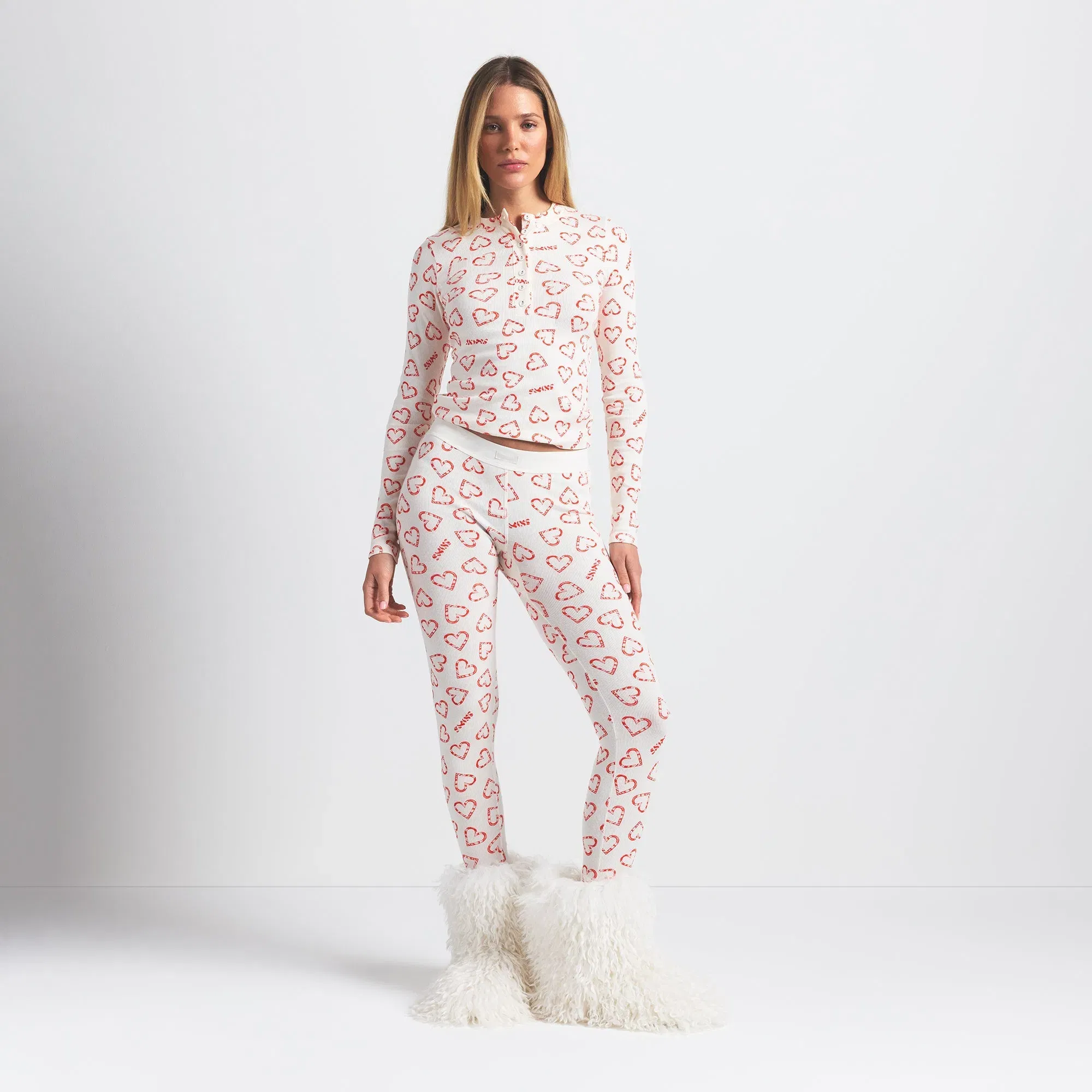 FAUX FUR SHAGGY BOOT | MARBLE