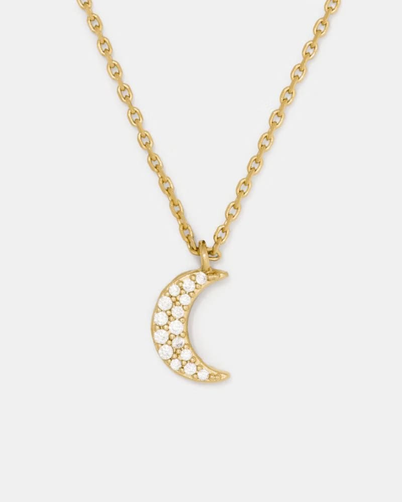 You're A Gem Pave Moon Pendant