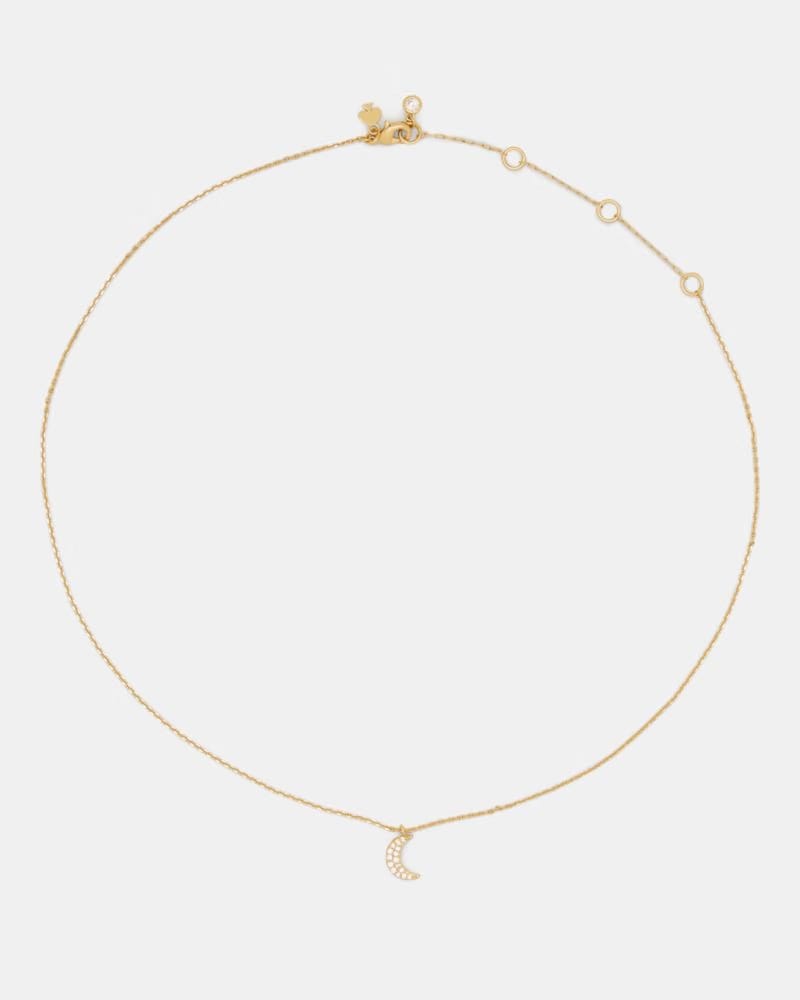 You're A Gem Pave Moon Pendant