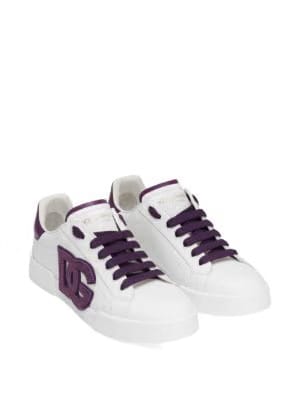 Dolce & Gabbana crystal-embellished leather sneakers