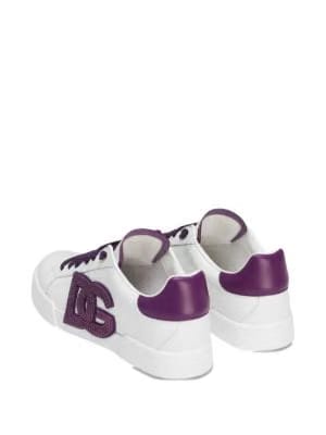 Dolce & Gabbana crystal-embellished leather sneakers