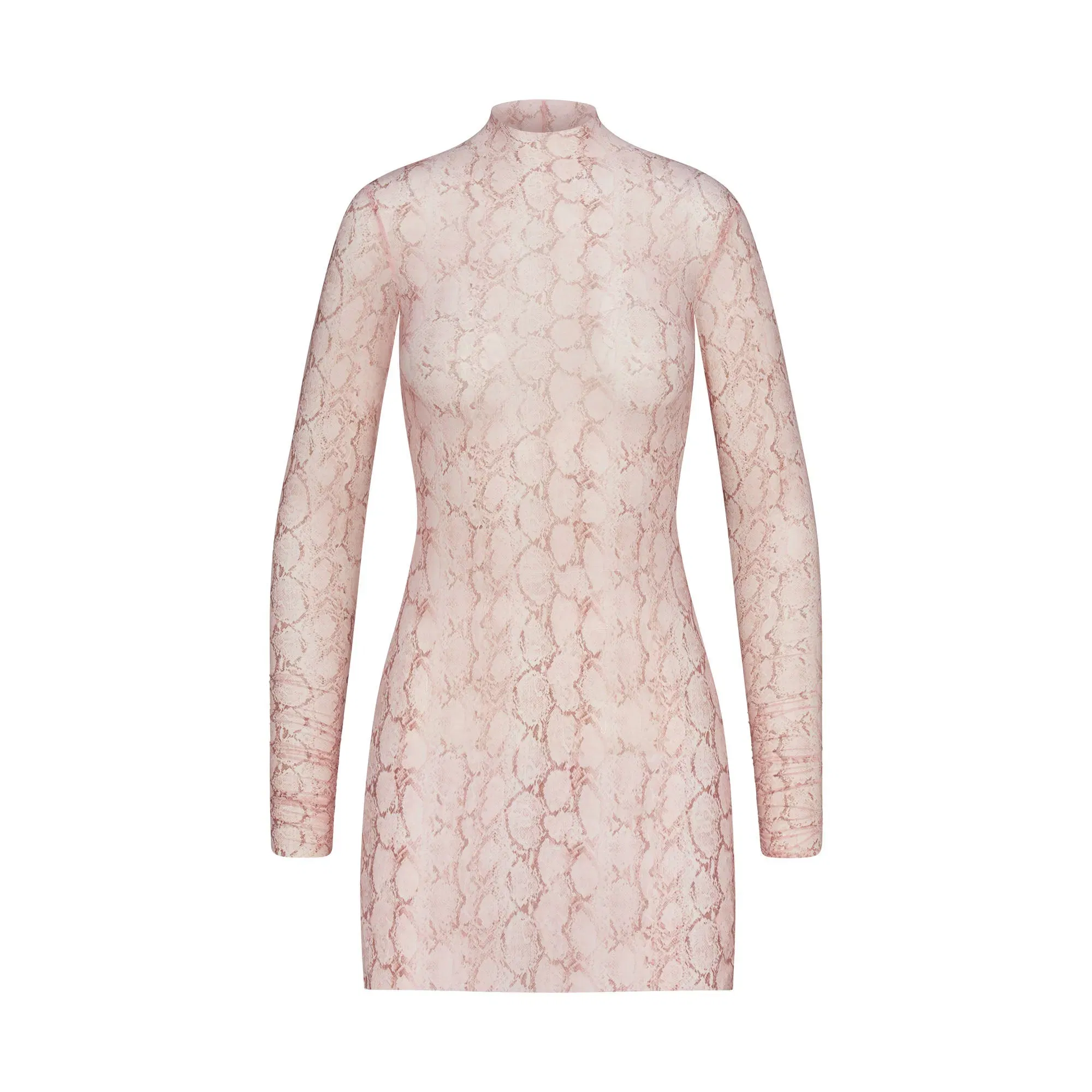 MILKY SHEER TUNIC | ROSE PASTEL SNAKE PRINT