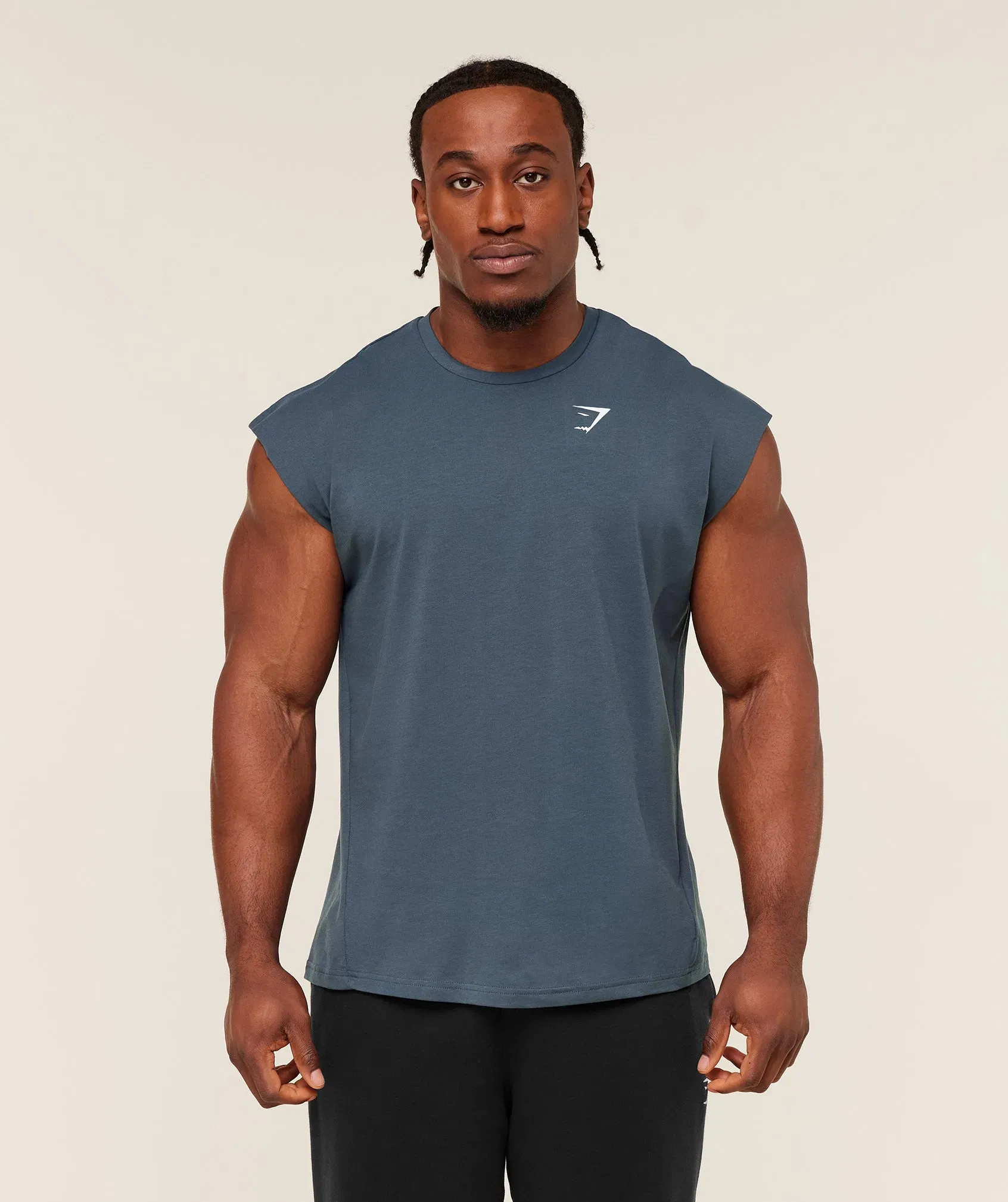 Gymshark Critical Cut Off Tank - GS Stealth Blue
