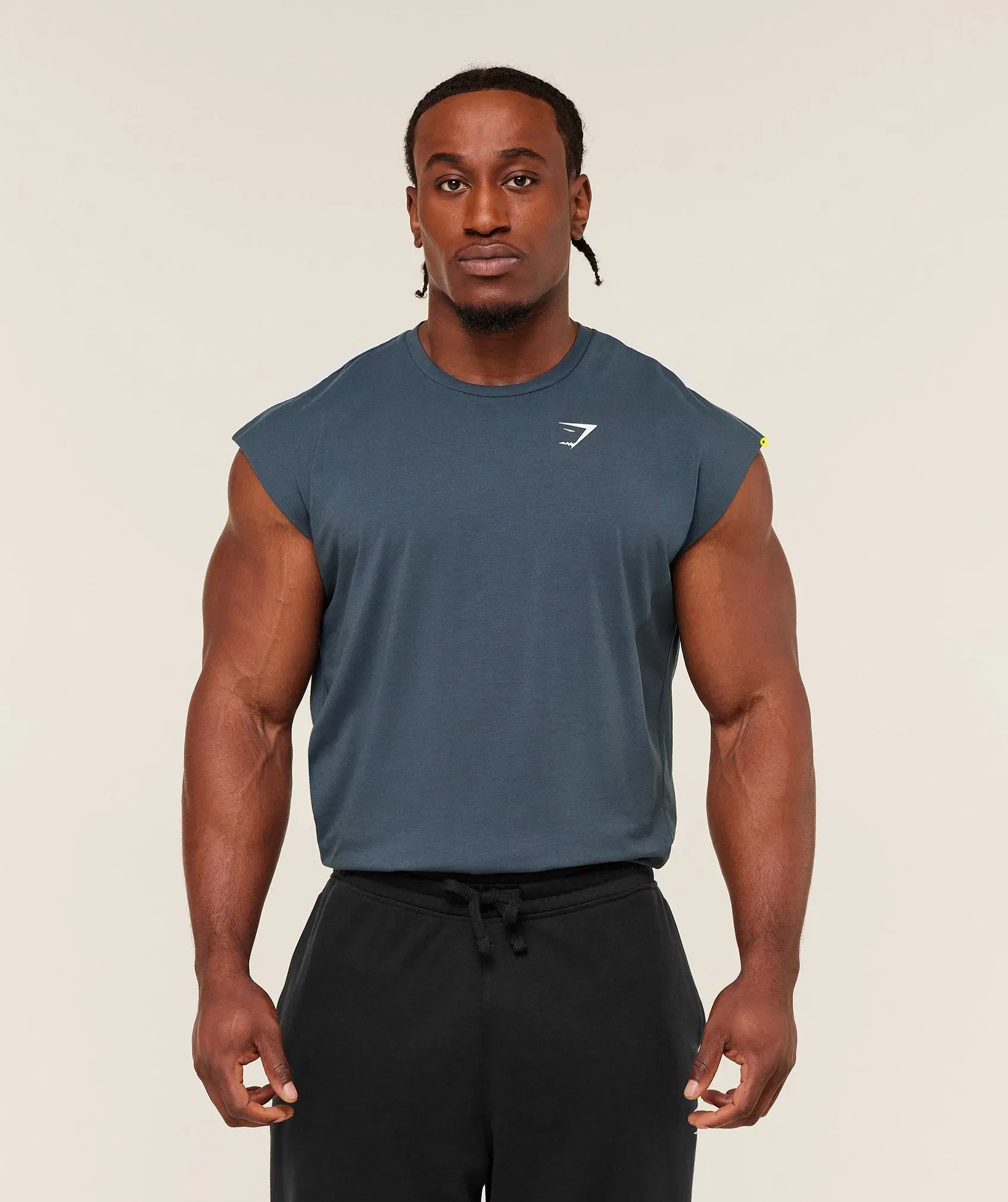 Gymshark Critical Cut Off Tank - GS Stealth Blue