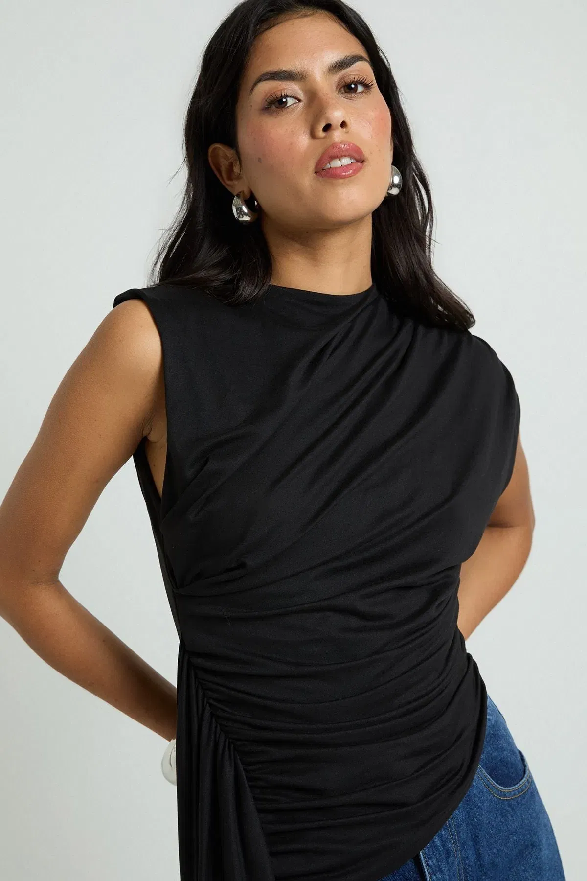 Ruched Drape Top