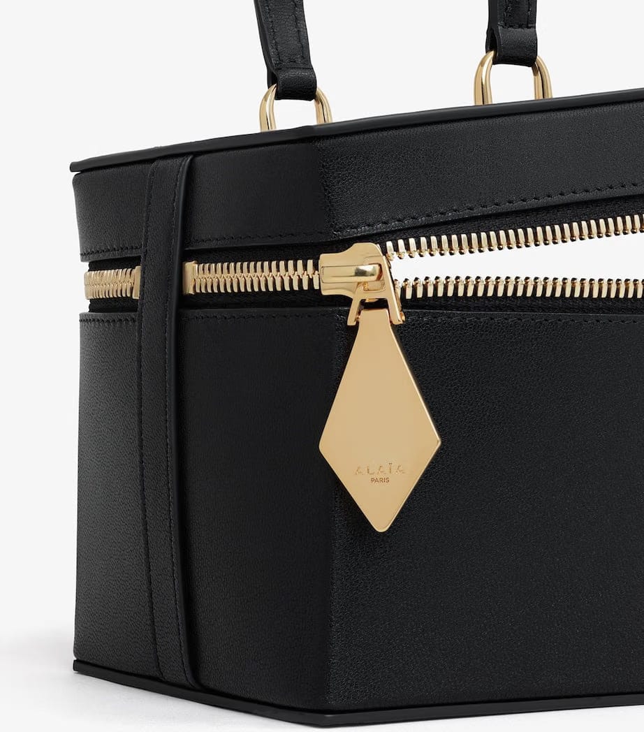 Leather Cube Vanity Bag