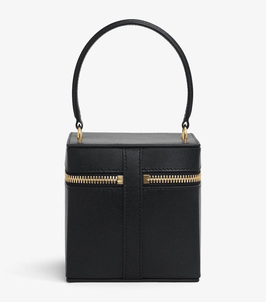 Leather Cube Vanity Bag
