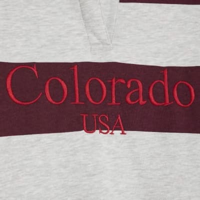 Red Stripe Colorado Rugby Sweatshirt