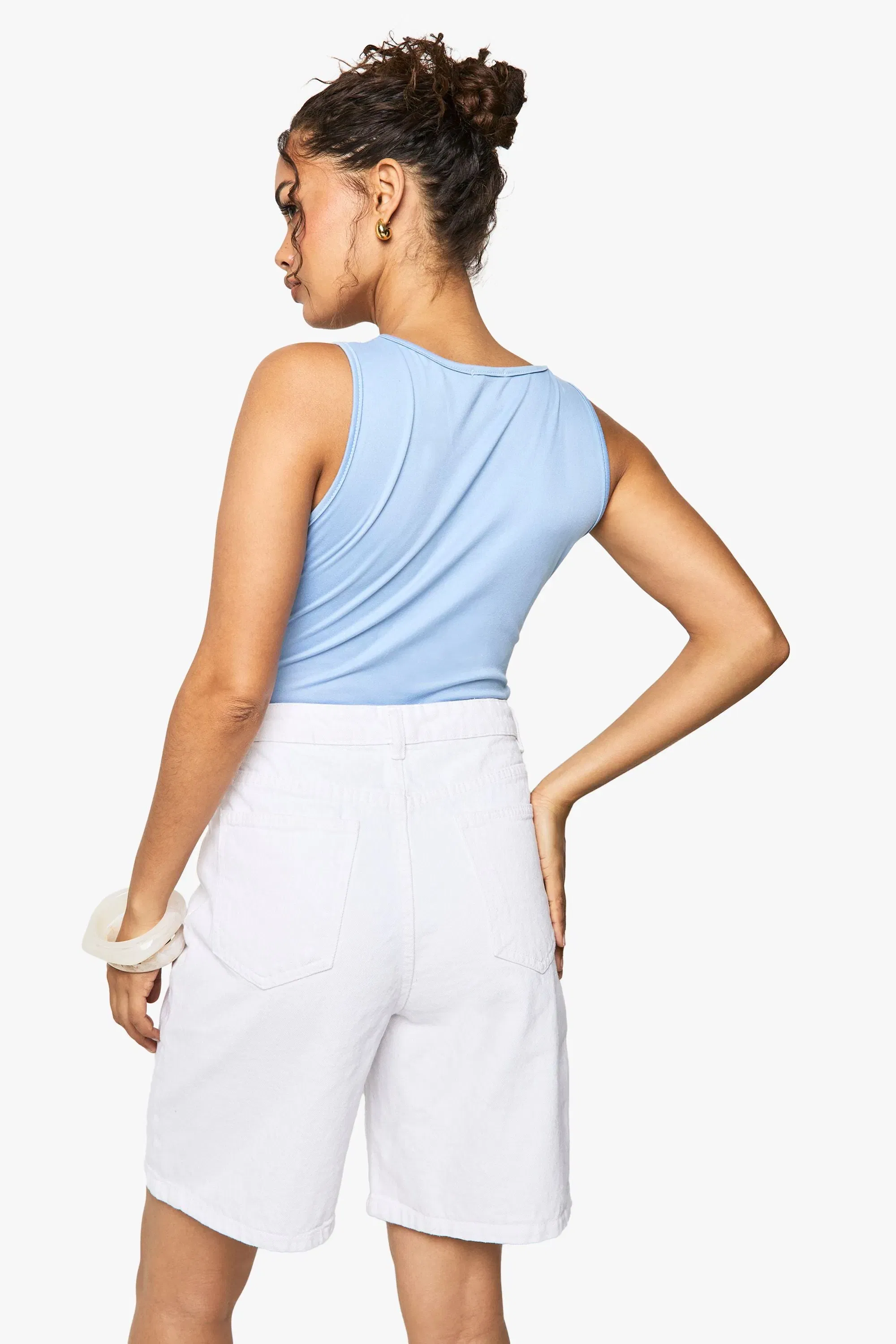 Super Soft V Neck Ruched Bust Bodysuit