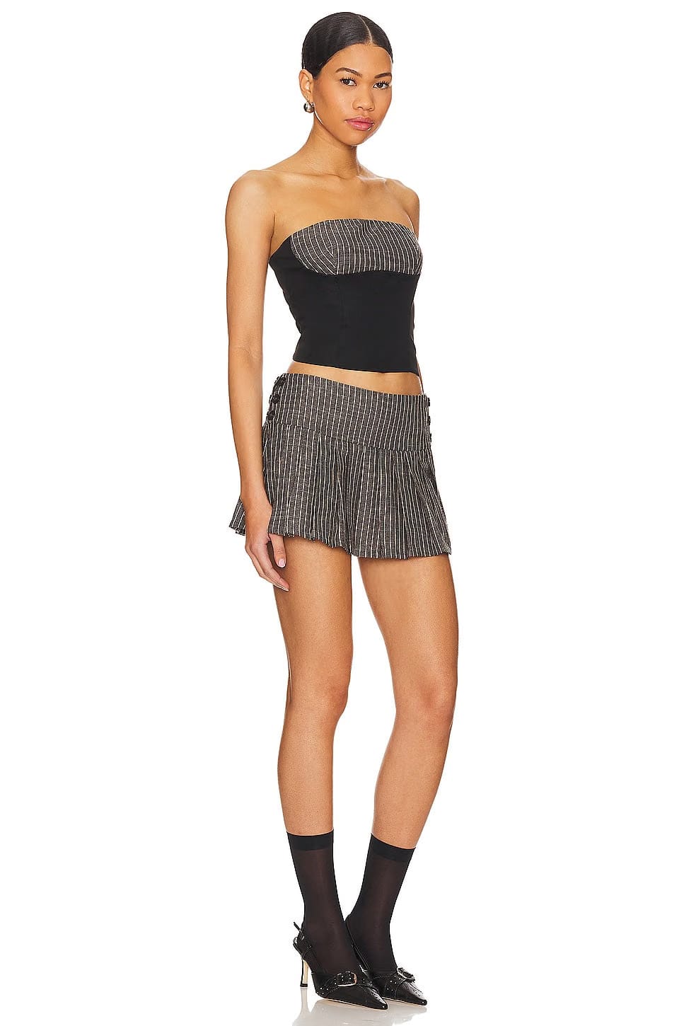 superdown Brinley Skirt Set in Black Multi