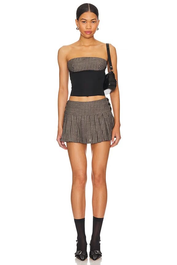 superdown Brinley Skirt Set in Black Multi