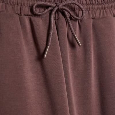 Brown Premium Drawstring Wide Leg Joggers
