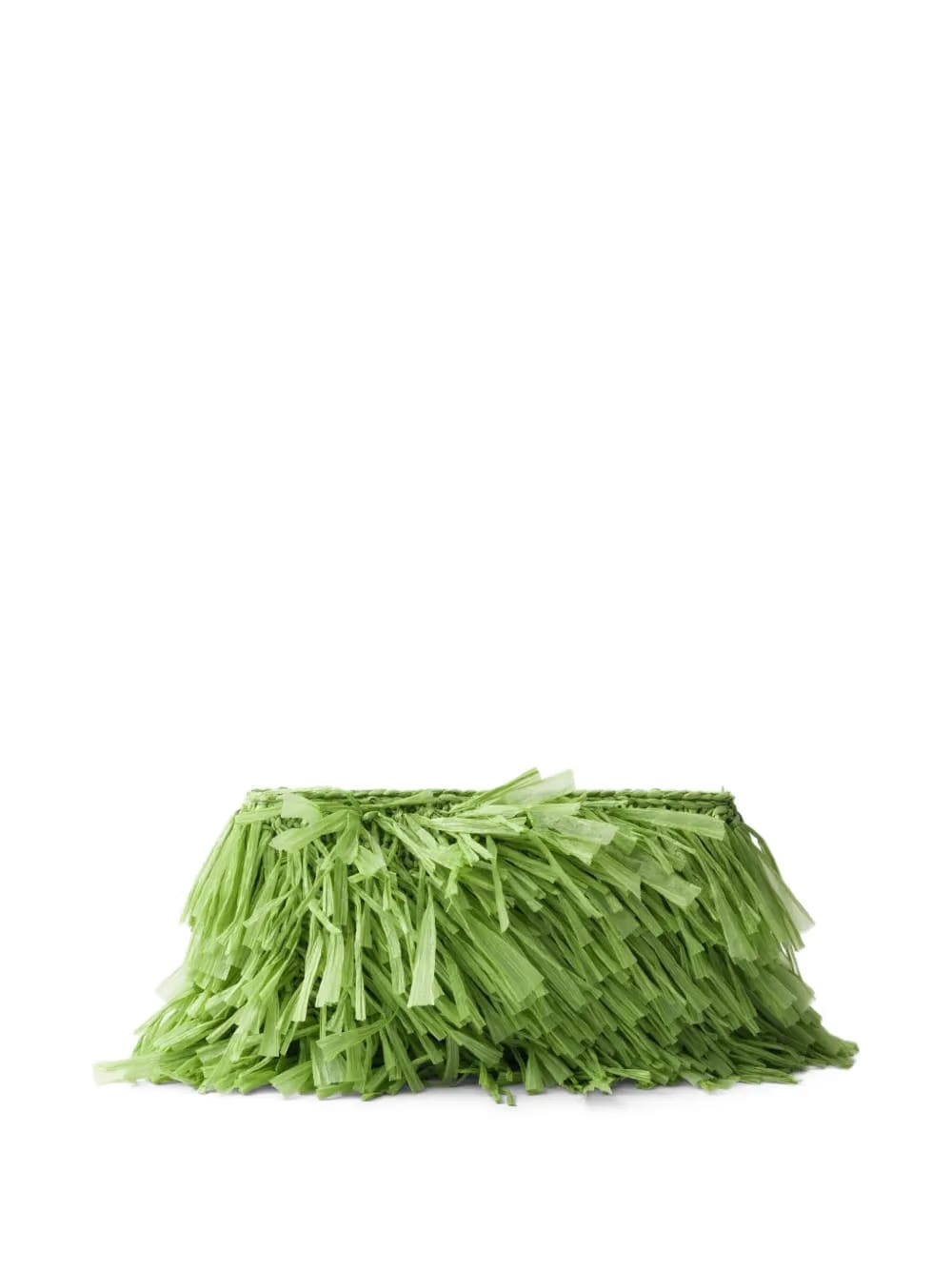 medium fringed crochet clutch bag