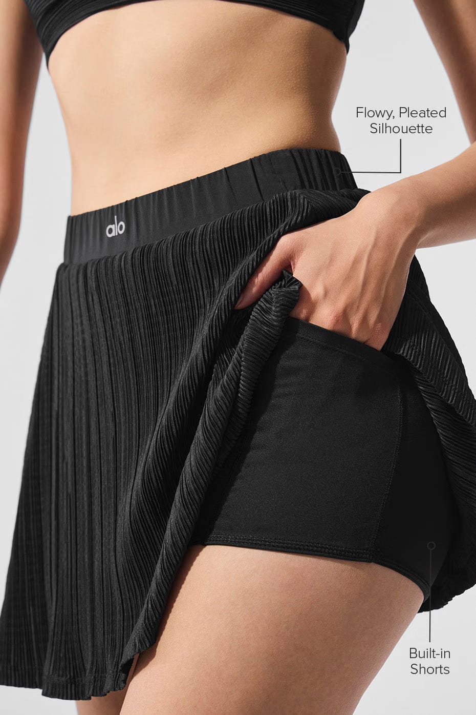 Alo Yoga Micro Plisse Tennis Skirt