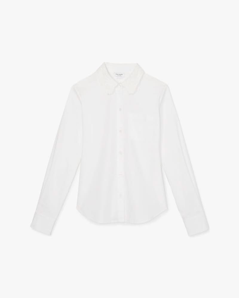Daisy Lace Collar Button Up Shirt