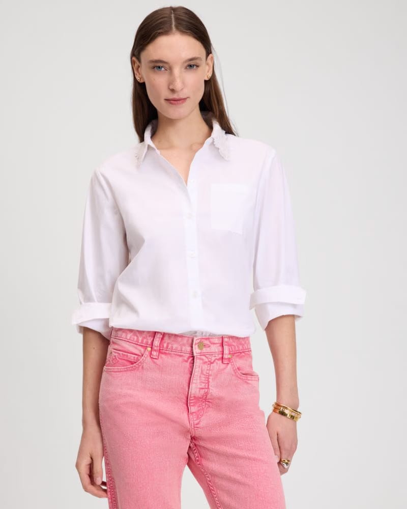 Daisy Lace Collar Button Up Shirt