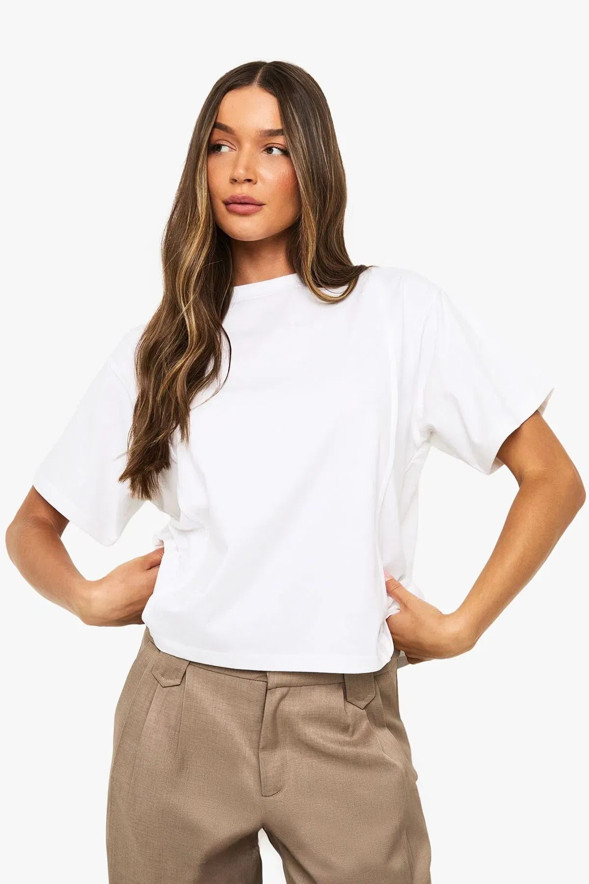 Double Seam Detail Oversized T-shirt
