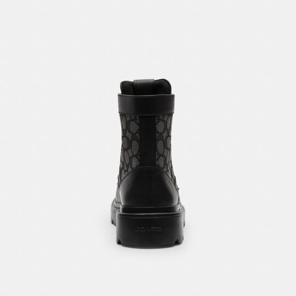 Combat Boot With Signature Jacquard