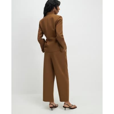 Brown Straight Leg Trousers
