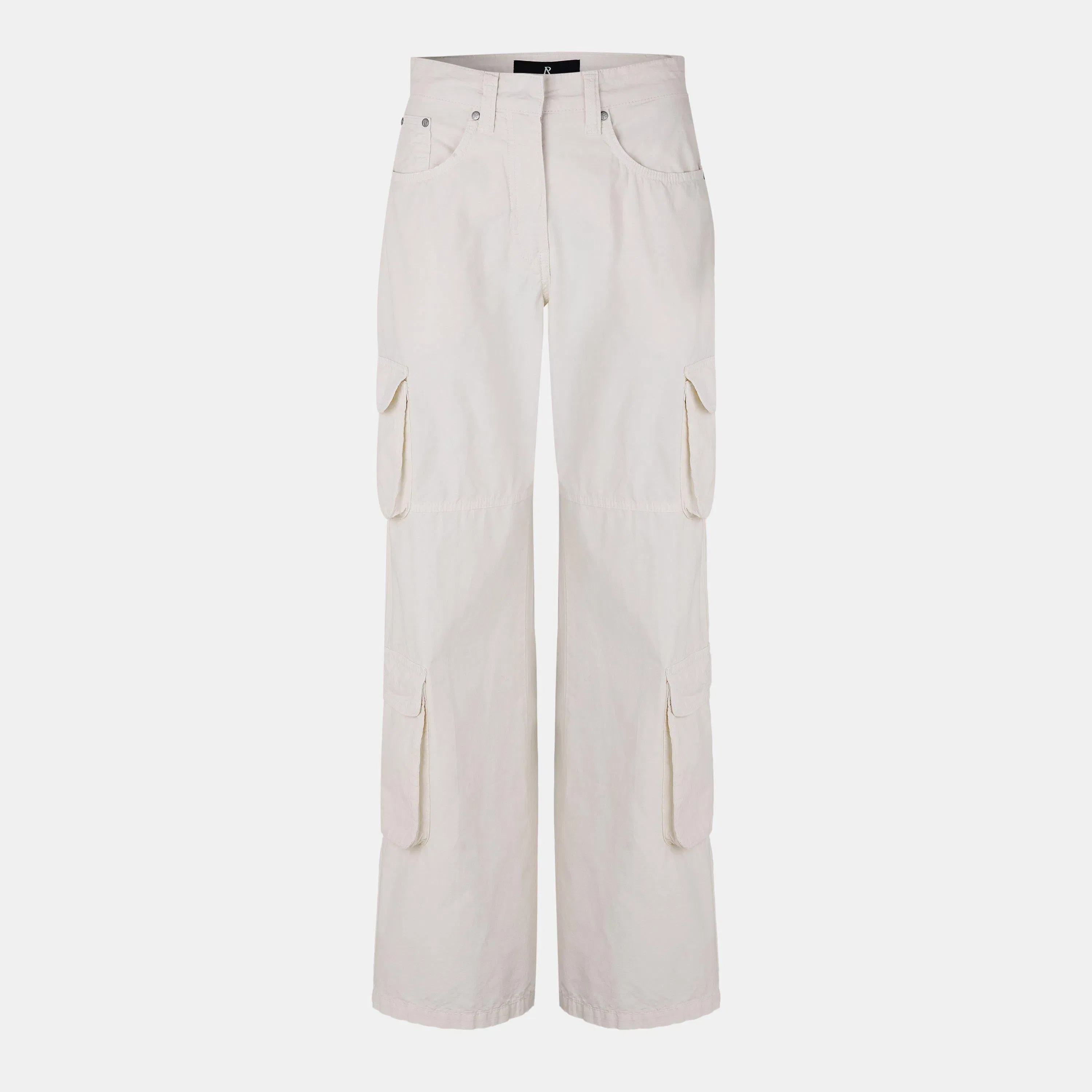 Fender High Waisted Cotton Wide Leg Cargo Trousers