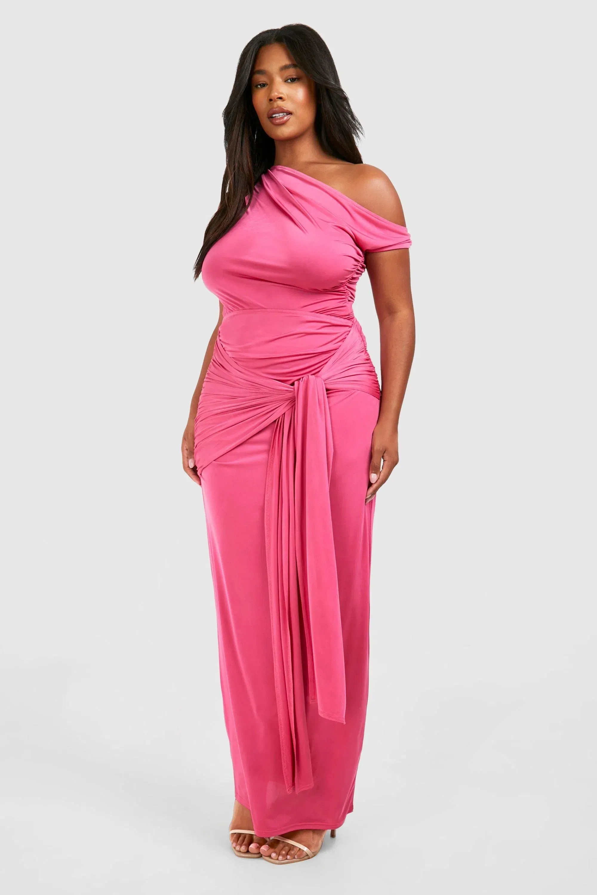 Plus Wrap Detail Maxi Skirt