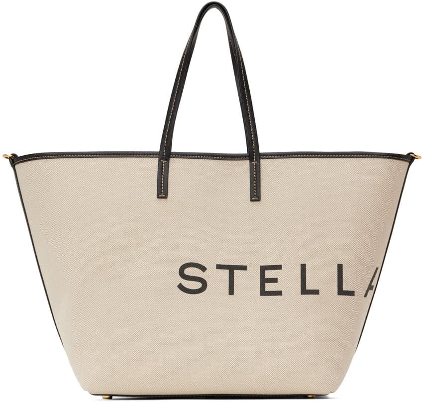 Stella McCartney Off-White Logo Beach Tote