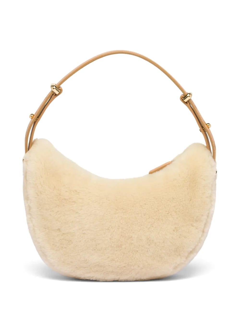 Arqué shearling shoulder bag