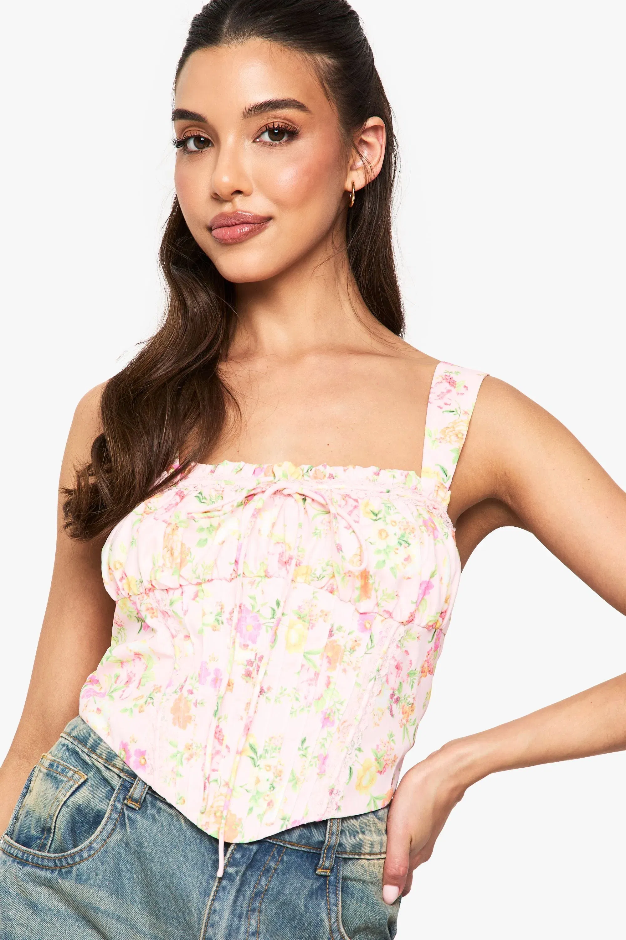 Floral Milkmaid Corset