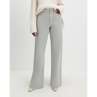 Green Relaxed Straight Jeans