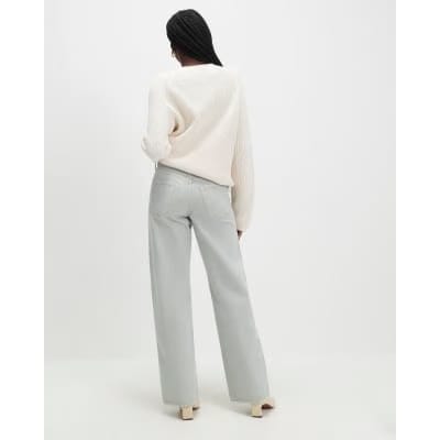 Green Relaxed Straight Jeans