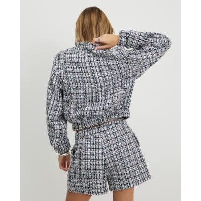 Blue Boucle Bomber Jacket