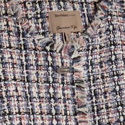 Blue Boucle Bomber Jacket