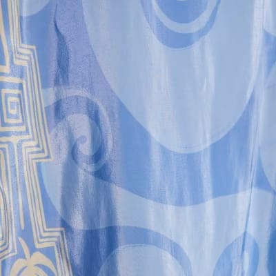 Blue Abstract Palm Print Cami Top