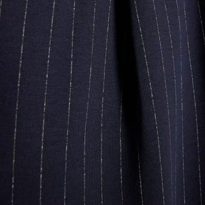 Petite Navy Pinstripe Wide Leg Trousers