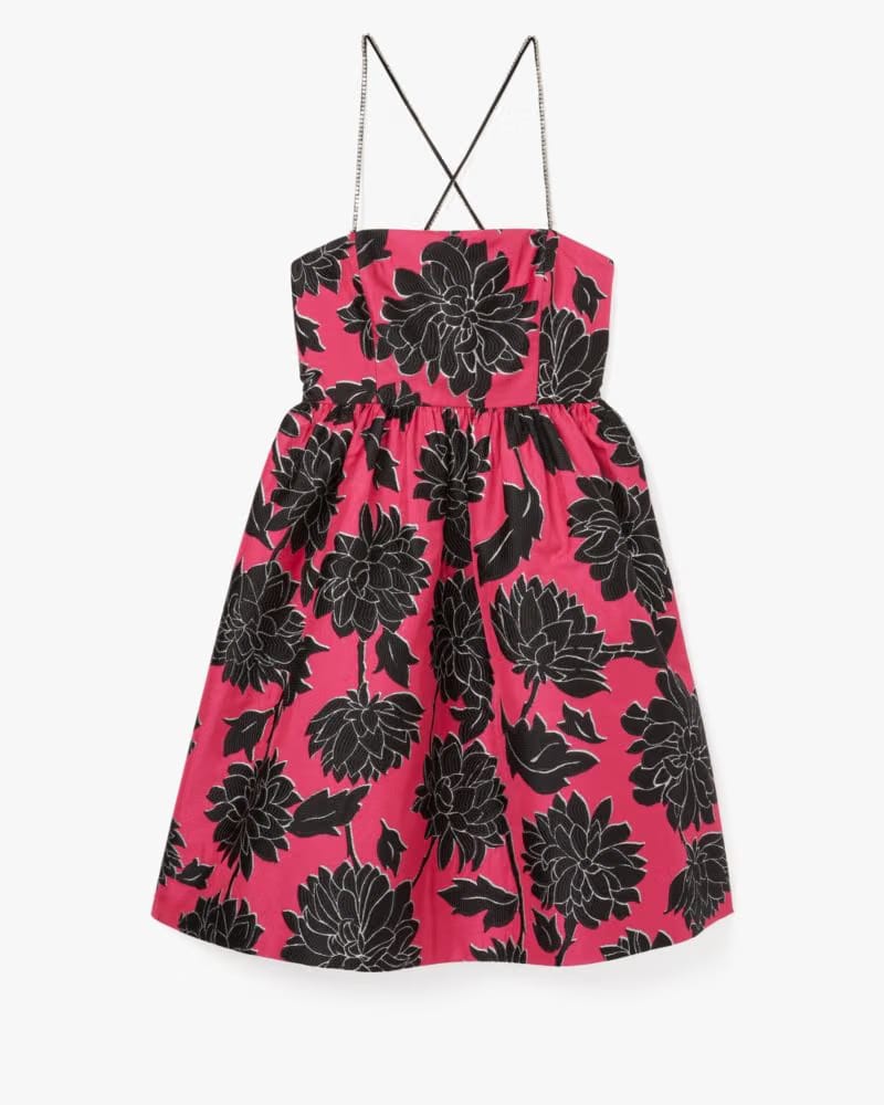 Festive Brocade Jewel Strap Dress
