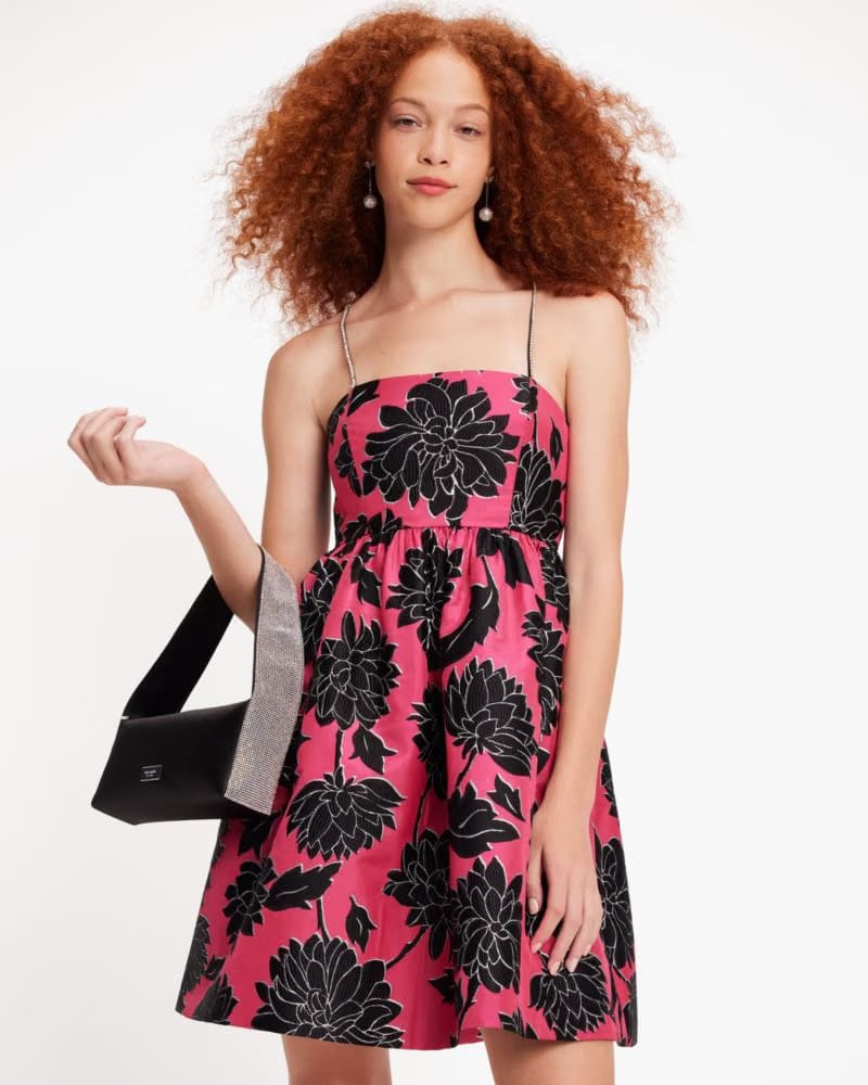 Festive Brocade Jewel Strap Dress