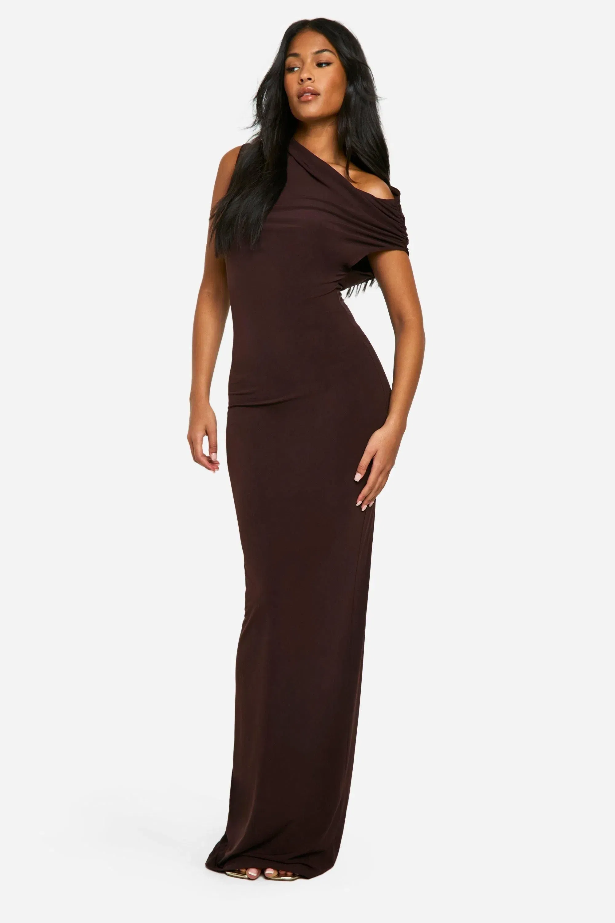 Tall Drape Asymmetric Maxi Dress