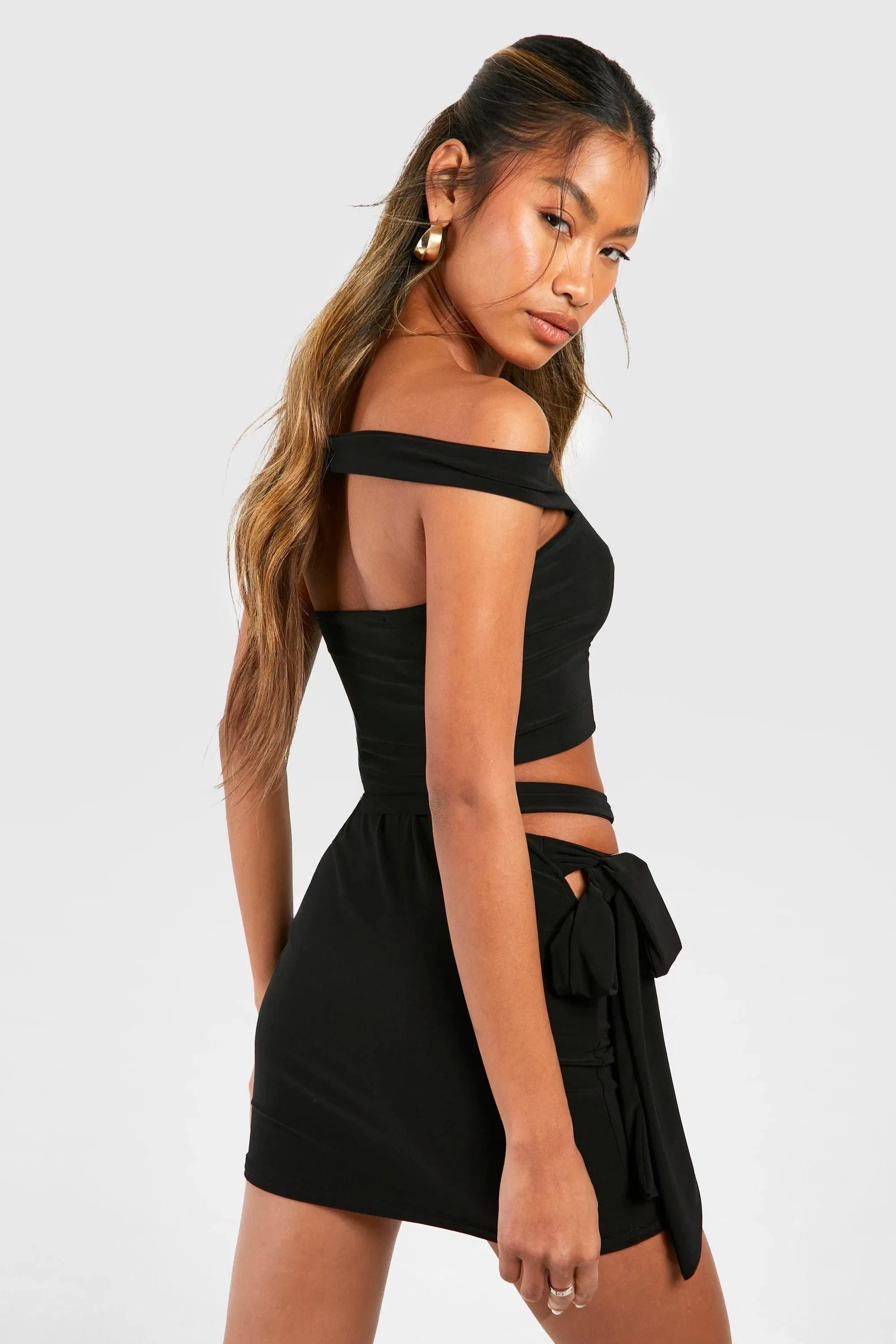 Bow Tie Side Mini Skirt