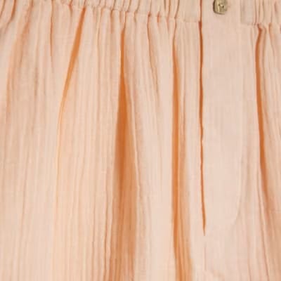 Pink Elasticated Cotton Shorts