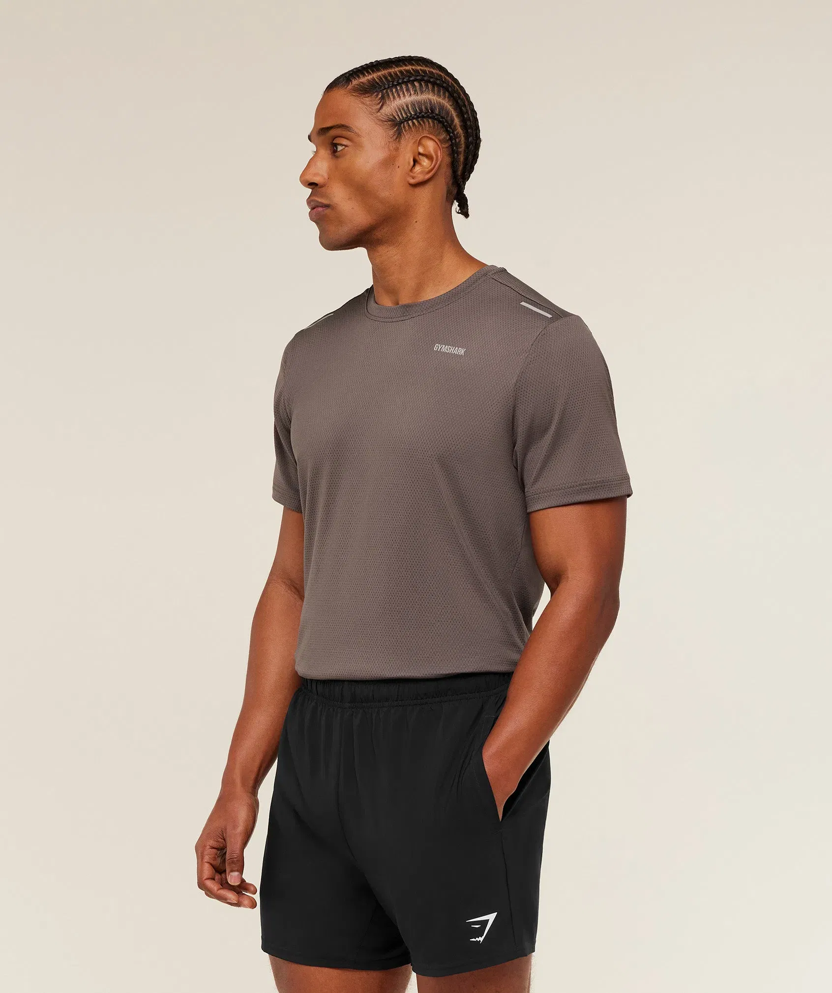 Gymshark Built For More T-Shirt - Cool Brown